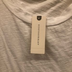 Anthropologie White T-Shirt